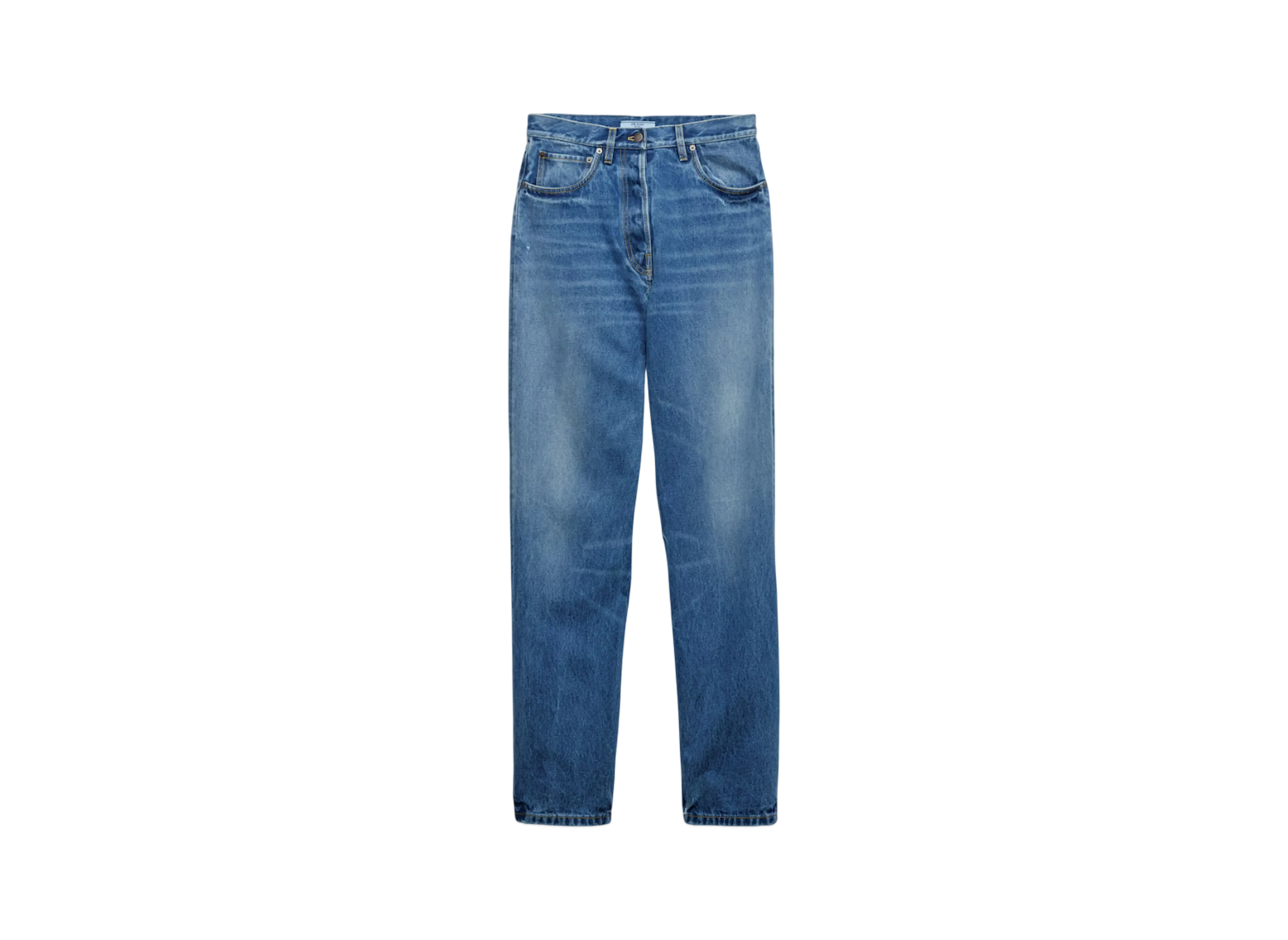 PRADA Women's Wide-Leg Denim Jeans "Light Blue"