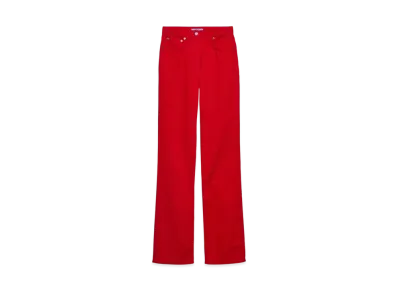 PRADA Women's Five-Pocket Corduroy Pants "Red"