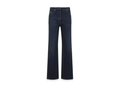 PRADA Women's Straight-Leg Jeans With Logo "Blue"