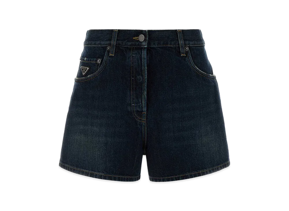 PRADA Women's Denim Shorts "Blue"