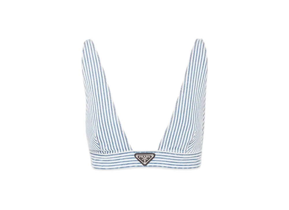 PRADA Women's Striped Top "Denim"