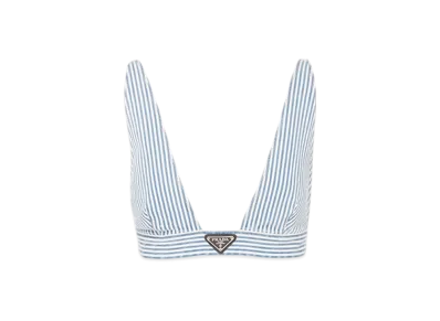 PRADA Women's Striped Top "Denim"