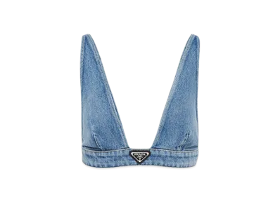 PRADA Women's Organic Denim Top "Navy"