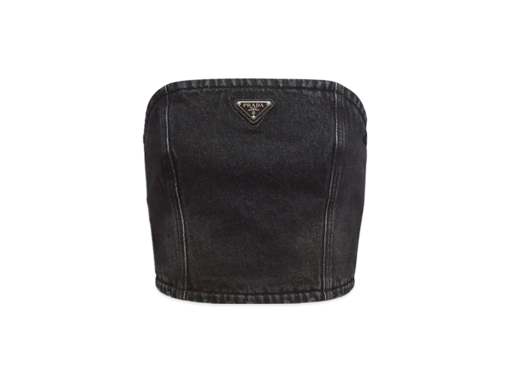 PRADA Women's Denim Top "Black"