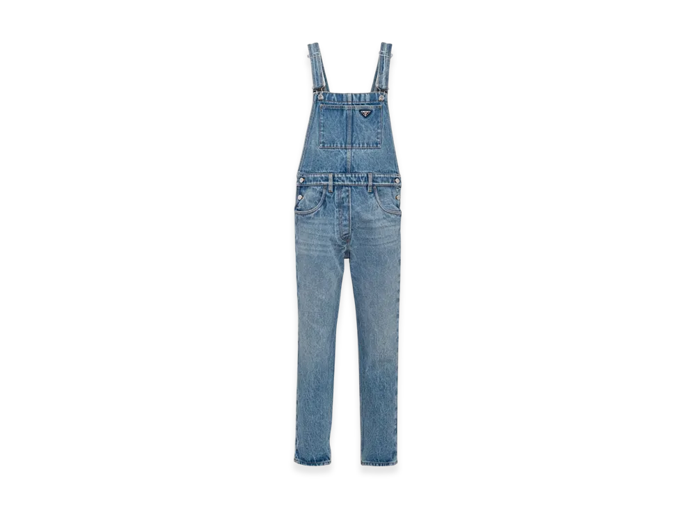 PRADA Women's Denim Overalls "Light Blue"