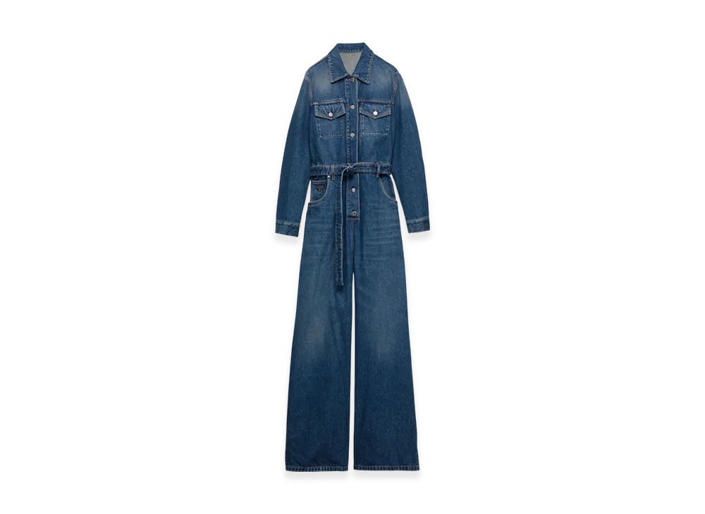 PRADA Women's Denim Jumpsuit "Navy"