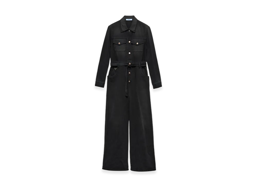 PRADA Women's Denim Jumpsuit "Black"