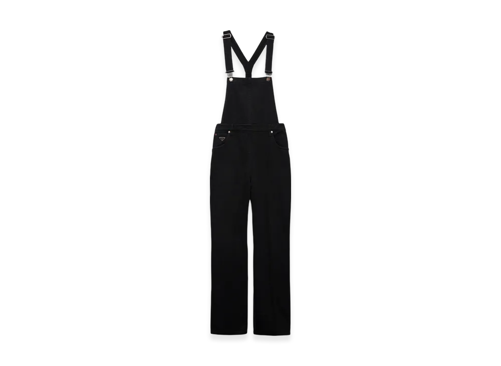 PRADA Women's Denim Overalls "Black"