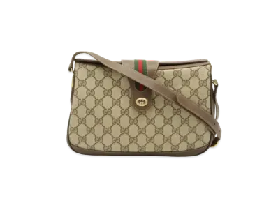 GUCCI Old Gucci GG Plus Sherry Line Shoulder Bag "Brown"