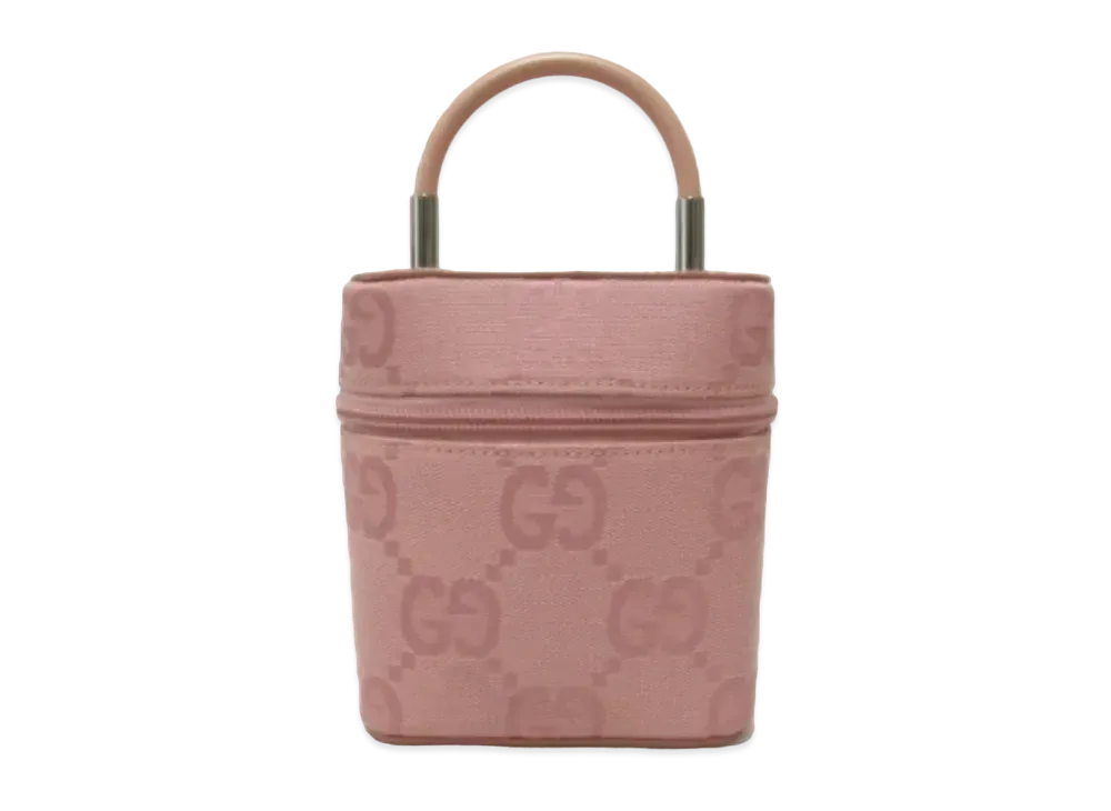 GUCCI Vanity Hand Bag GG Canvas "Pink"