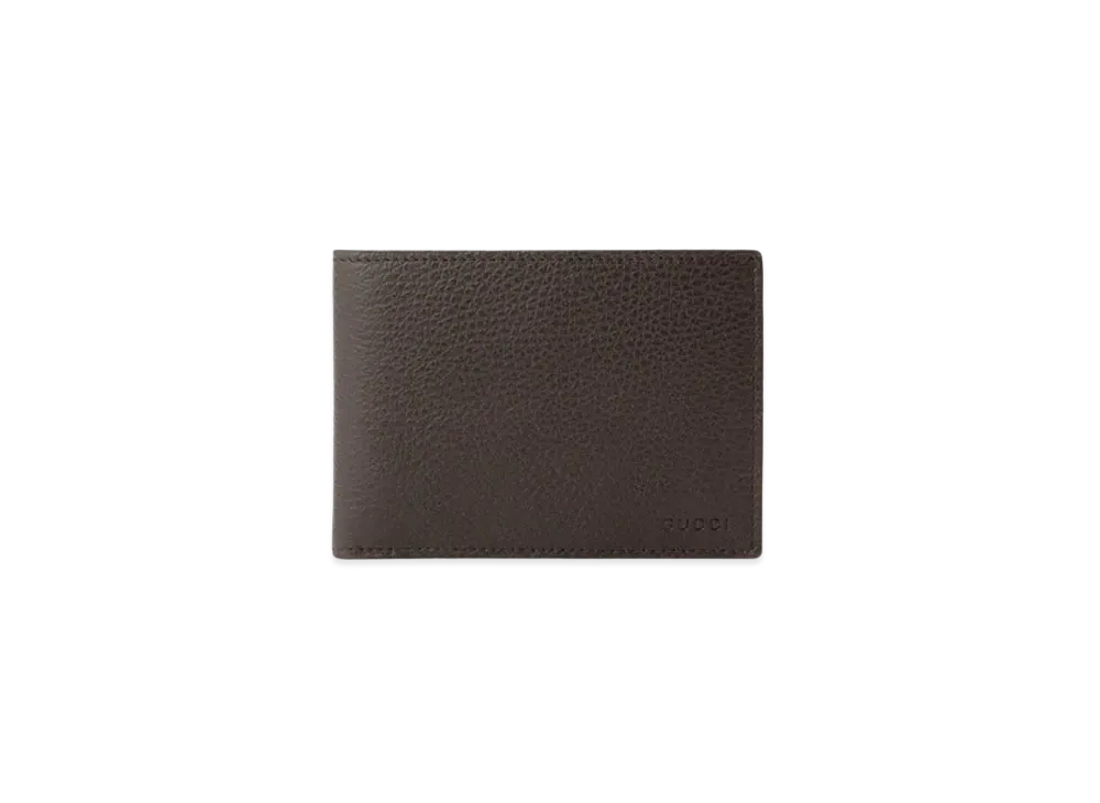 GUCCI Bi-Fold Bill Compartment Leather "Dark Brown"