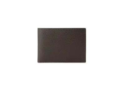 GUCCI Bi-Fold Bill Compartment Leather "Dark Brown"