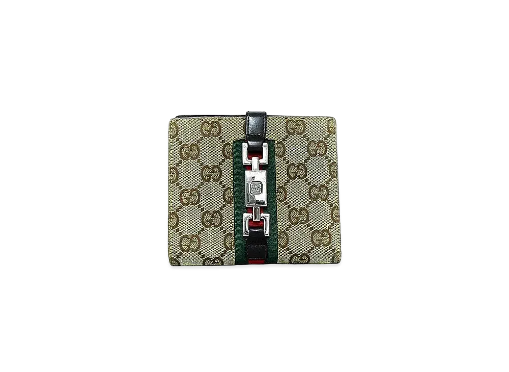 GUCCI Bi-Fold Wallet Vintage Jackie GG Canvas Sherry