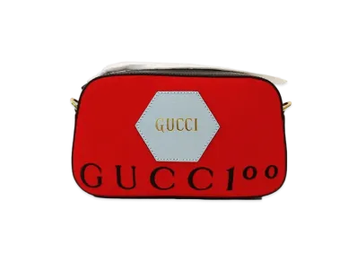 GUCCI Shoulder Bag Velvet 100th Anniversary "Red"