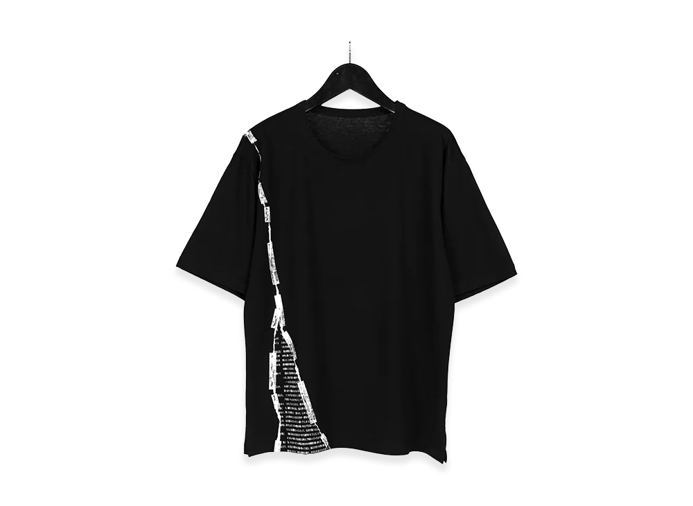 Ground Y Motojiro Kjii Tape Jersey Short Sleeve Big Tee "Black"