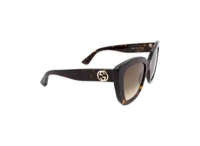 GUCCI Women's Tortoiseshell Acetate Cat Eye Sunglasses "Brown"