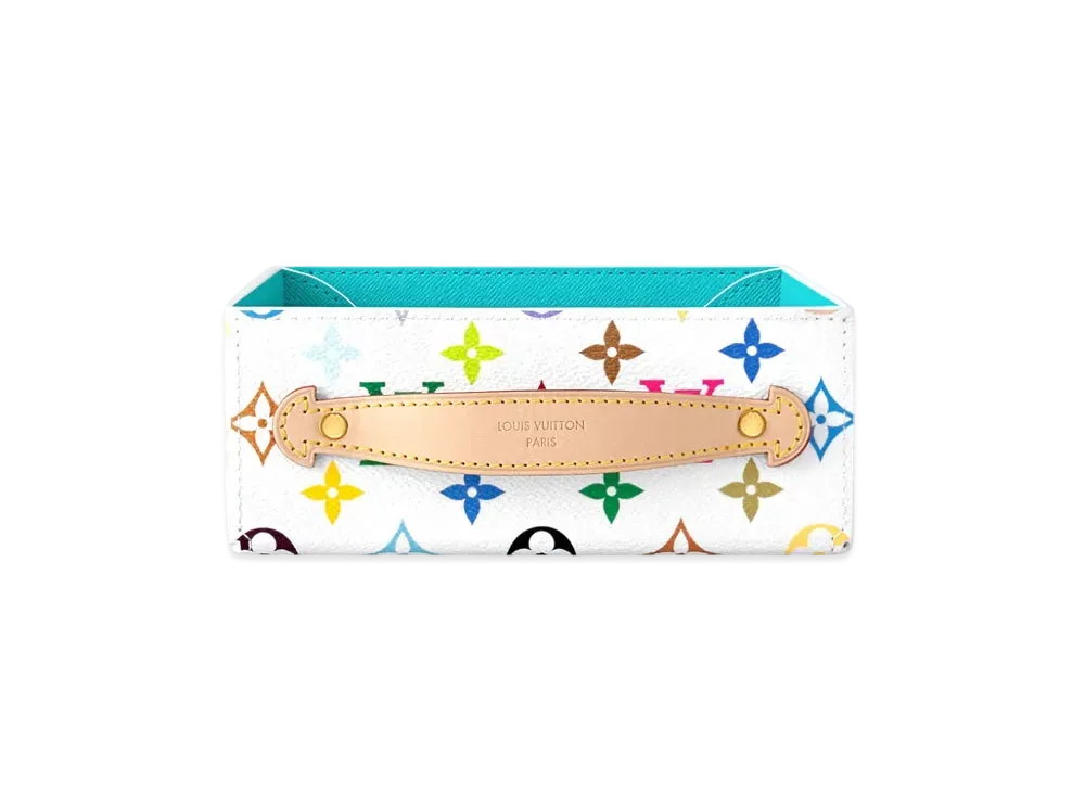 Louis Vuitton x Takashi Murakami George Monogram Multicolor Desk Tray MM "Blanc/Turquoise"