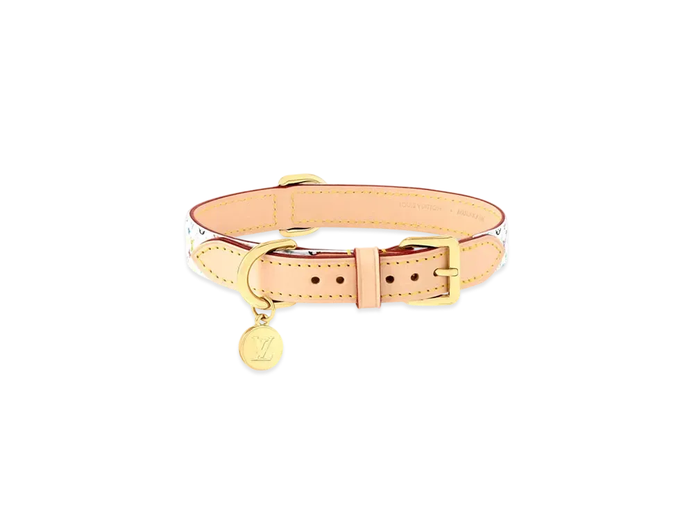 Louis Vuitton x Takashi Murakami Monogram Multicolor Dog Collar MM Monogram Multicolor "Blanc"