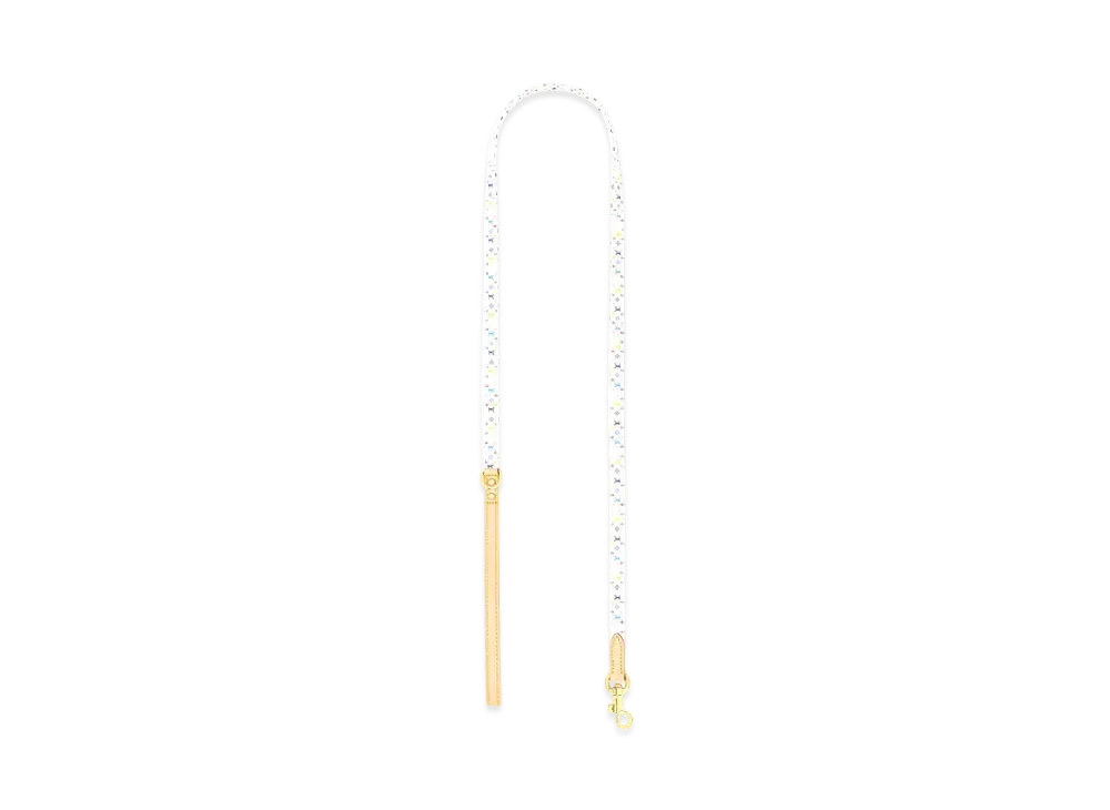 Louis Vuitton x Takashi Murakami Monogram Multicolor Dog Leash MM "Blanc"