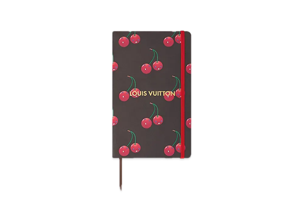 Louis Vuitton x Takashi Murakami Notebook MM Jane "Cherry Brown"