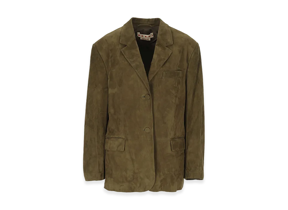 MARNI Women's Suede Jacket "Green"
