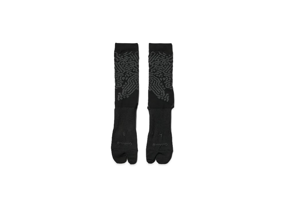 Goldwin 0 Paper Fiber Tabi Mid Cut Socks "Black"