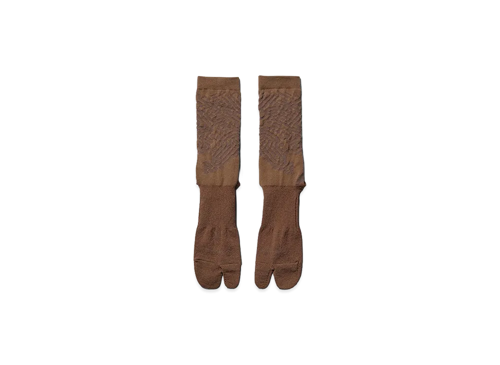 Goldwin 0 Paper Fiber Tabi Mid Cut Socks "Mocha"