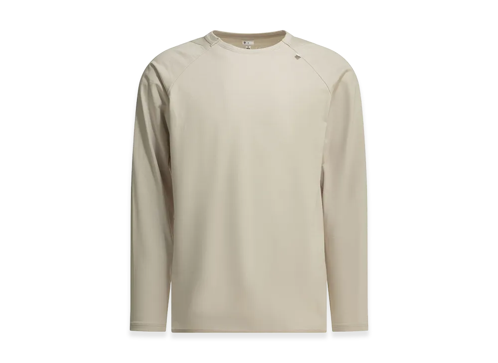 Goldwin Paneled Mesh L/S Crew-Neck T-Shirt "Beige"