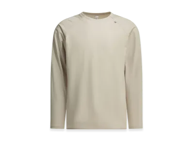 Goldwin Paneled Mesh L/S Crew-Neck T-Shirt "Beige"