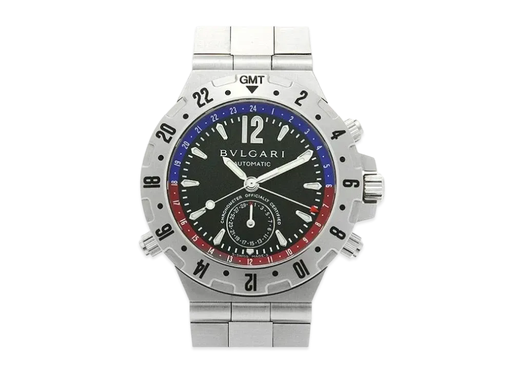 BVLGARI Diagono ProfessionalGMT "Black/Stainless Steel/Silver"