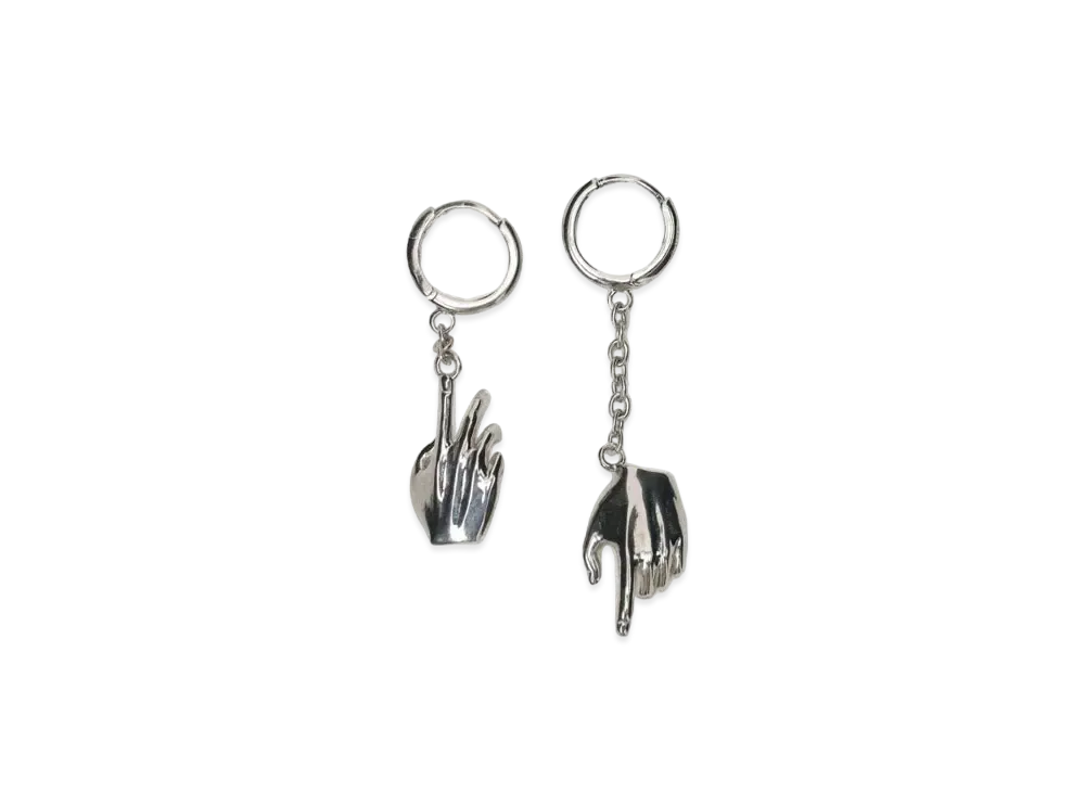 Ground Y x Jujutsu Kaisen Gojo's Hands Ear Piercing Set "Silver"