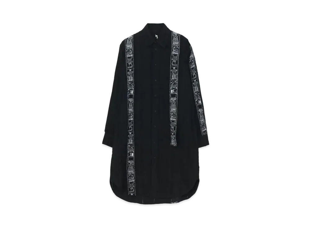 Ground Y x Jujutsu Kaisen "Talisman" Embroidery Long Shirt "Black"