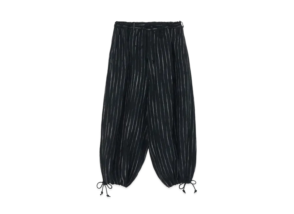 Ground Y x Jujutsu Kaisen "Curtain" Style Striped Weave Pants "Black"
