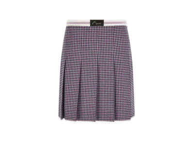 MARNI Women's Houndstooth Skirt "Pink/Black"