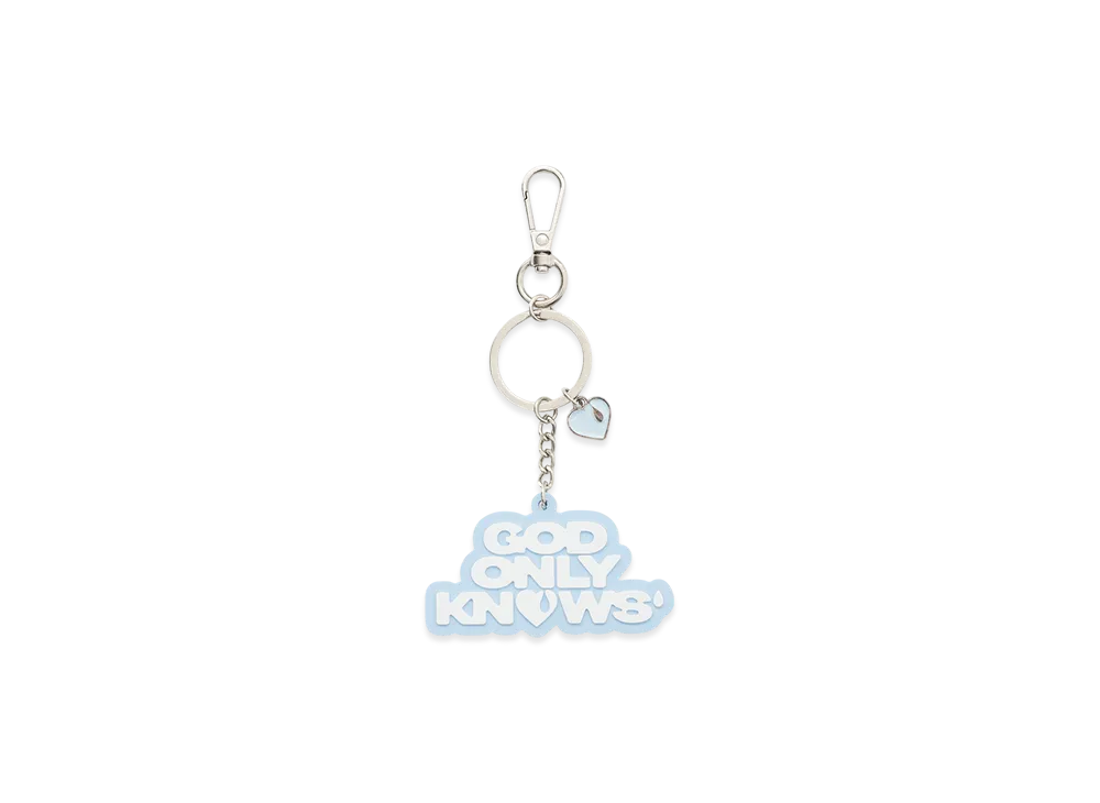 GOD ONLY KNOWS Logo Key Ring "Blue"