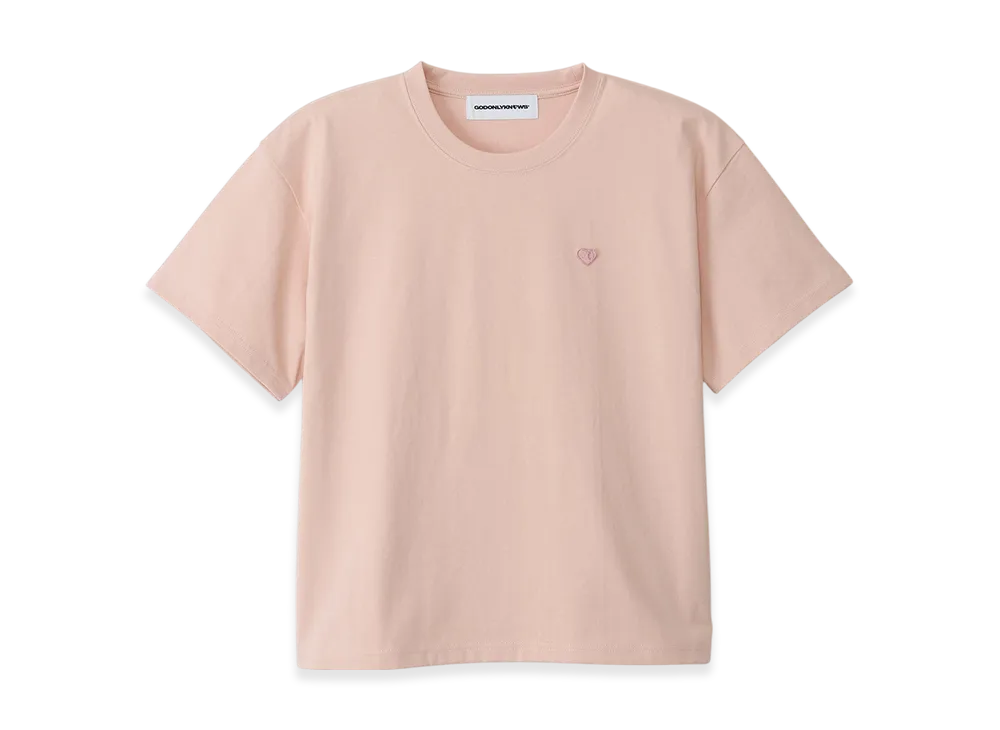 GOD ONLY KNOWS Back Logo Print T-Shirt "Pink"