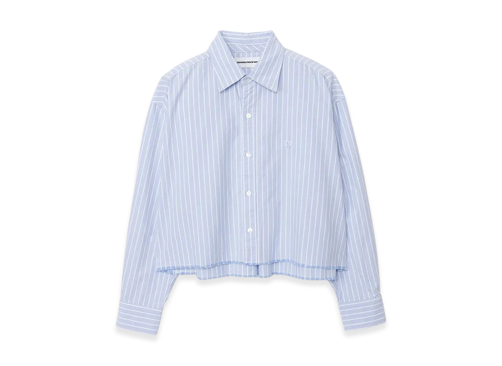 GOD ONLY KNOWS Cropped Striped Shirt 