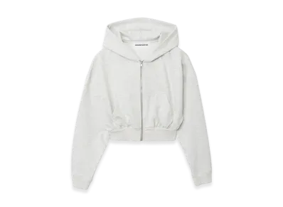 GOD ONLY KNOWS Cropped Sweat Hoodie "Heather White"
