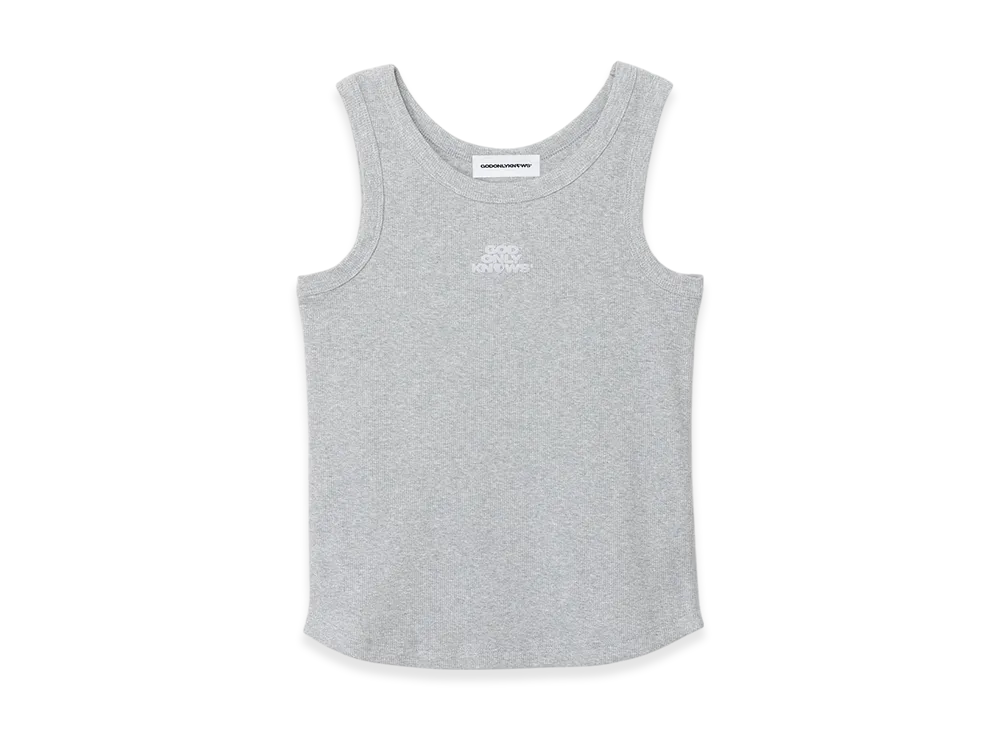 GOD ONLY KNOWS Women's Logo Tank Top "Heather Gray"