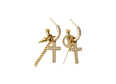GOD ONLY KNOWS Cross Set Earrings "Gold"