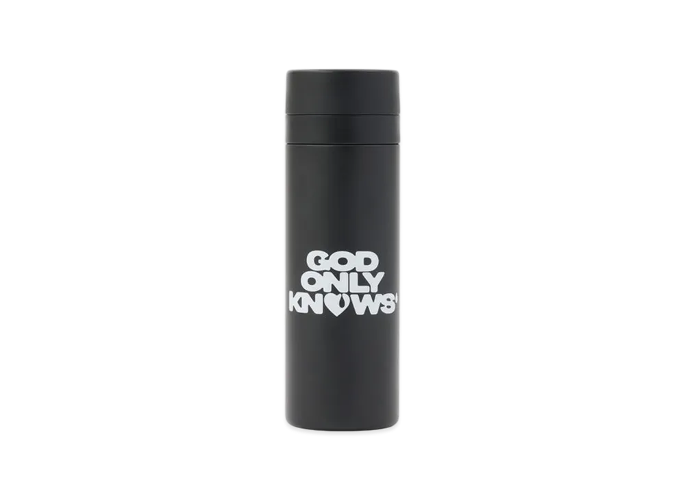GOD ONLY KNOWS Logo Water Bottle "Black"