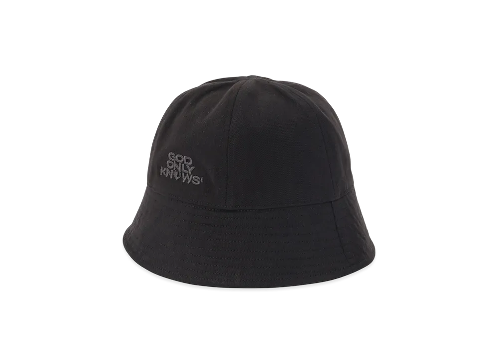 GOD ONLY KNOWS Logo Bucket Hat "Black"