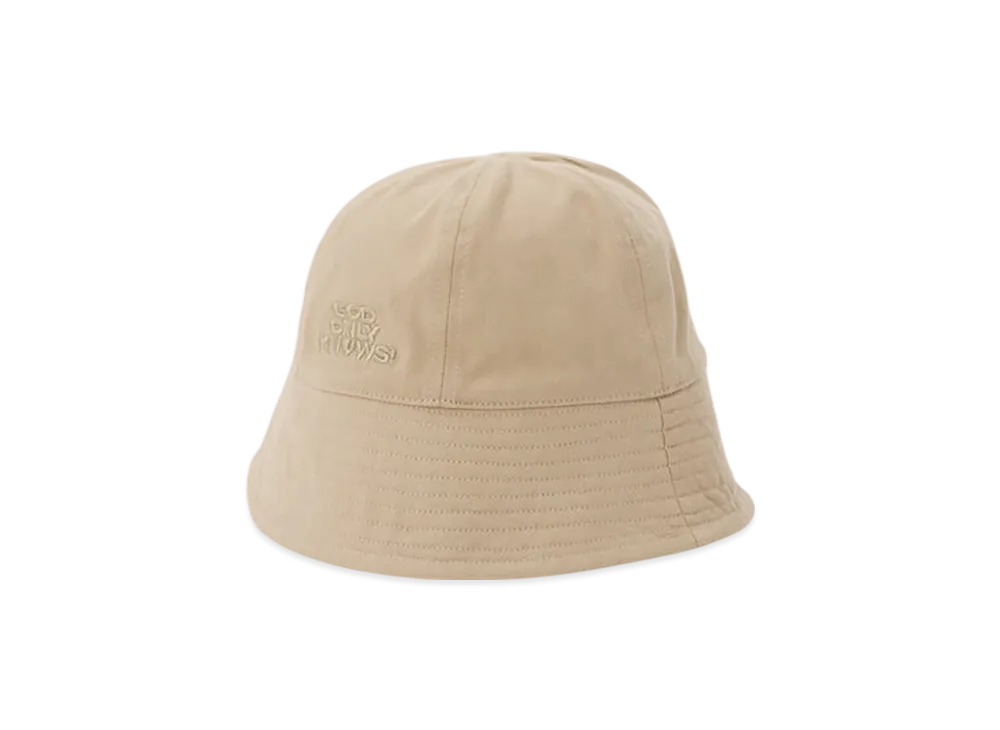 GOD ONLY KNOWS Logo Bucket Hat "Beige"