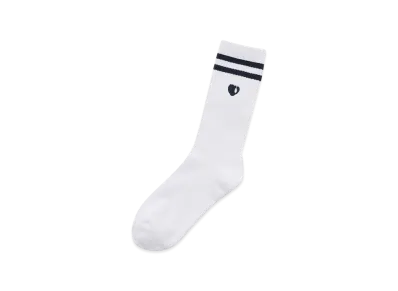 GOD ONLY KNOWS Heart Logo Line Socks "Navy"