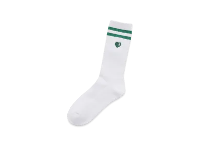 GOD ONLY KNOWS Heart Logo Line Socks "Green"