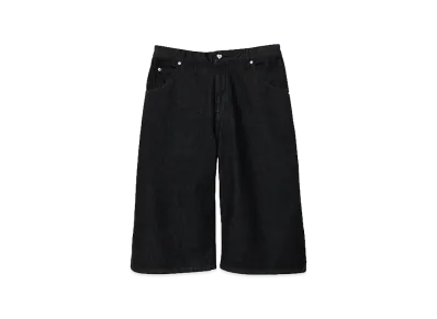 GOD ONLY KNOWS Cropped Wide Denim Shorts "Black"