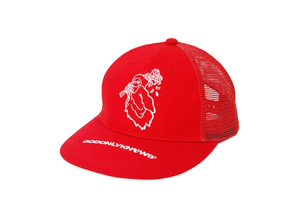 GOD ONLY KNOWS Grim Mesh Cap "White"