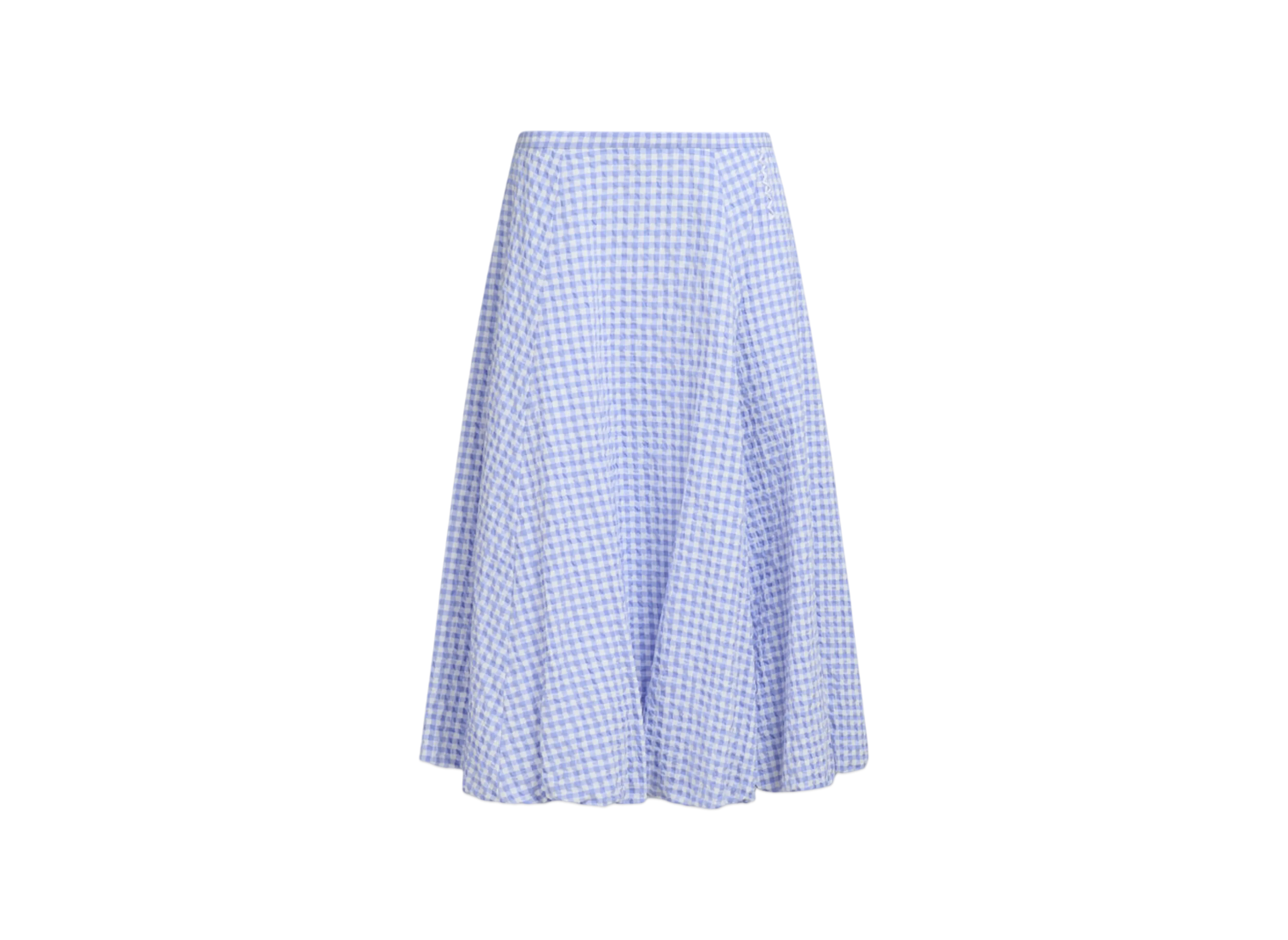 Marni Women's Checked Seersucker Skirt "Light Blue"