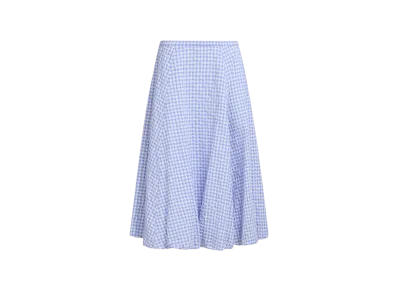 Marni Women's Checked Seersucker Skirt "Light Blue"