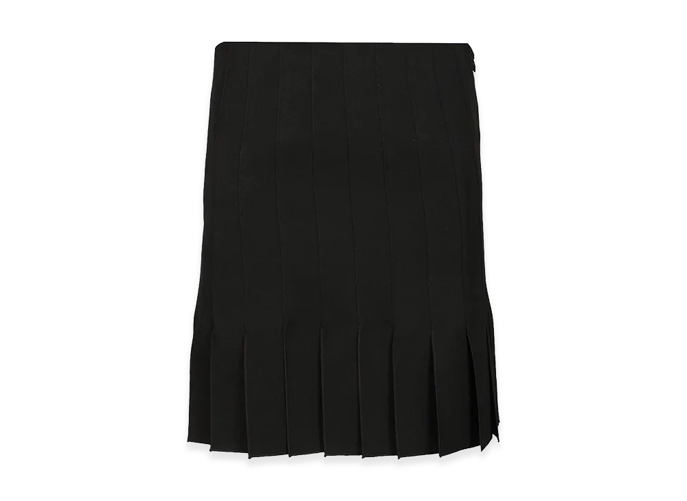 MARNI Women's Pleated Wool Mini Skirt "Black"